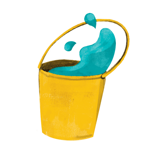 A bucket of water