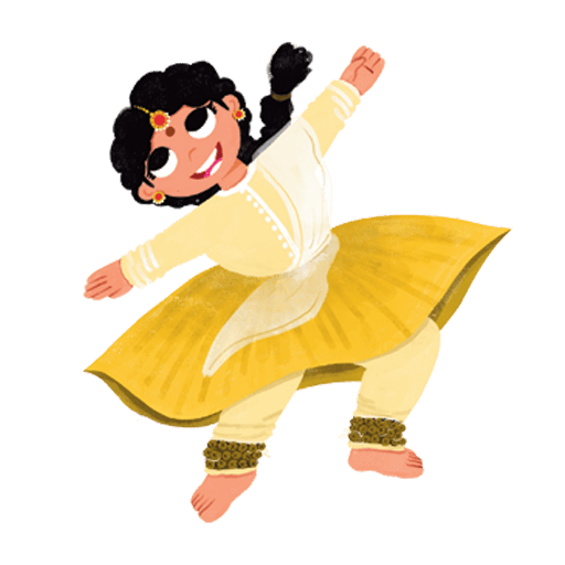 A girl dancing Kathak